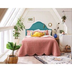 Twin/Twin Extra Long Scalloped Edge Quilt Light Te Terracotta